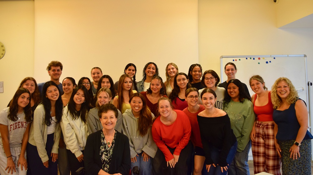 Nursing students with Dean Lorna Finnegan